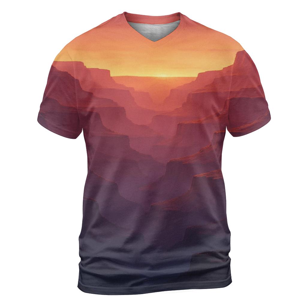 Canyon Shadow Symphony creative print fashion shirts