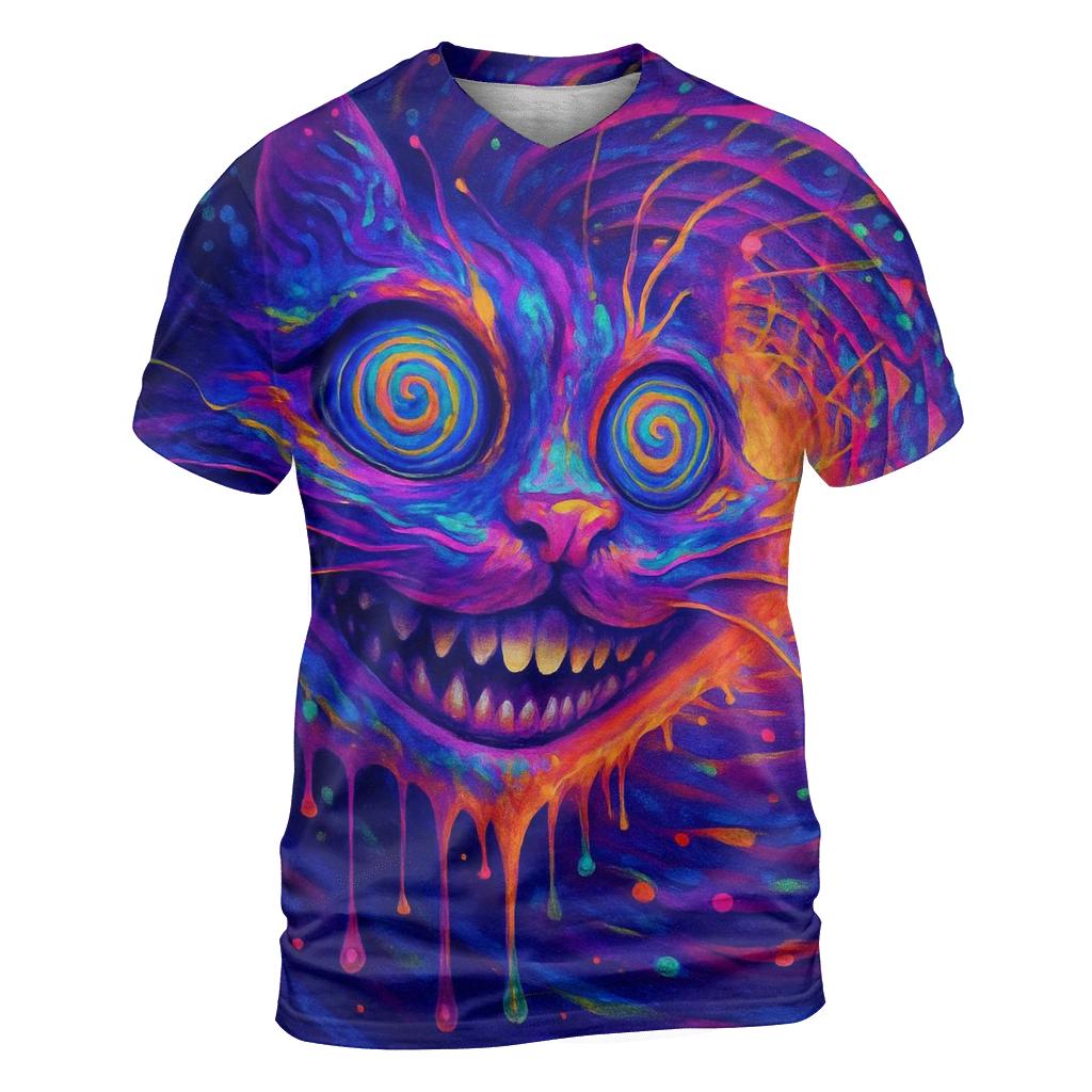 Psychedelic Spiral Cheshire Drift designer pattern shirts