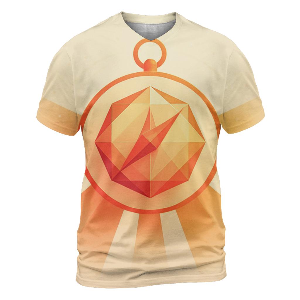 Golden Hour Prism Compass creative print fashion shirts