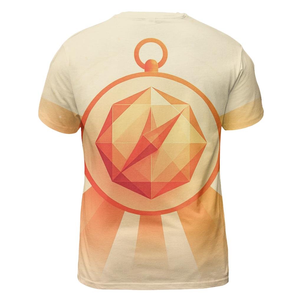 Golden Hour Prism Compass creative print fashion shirts