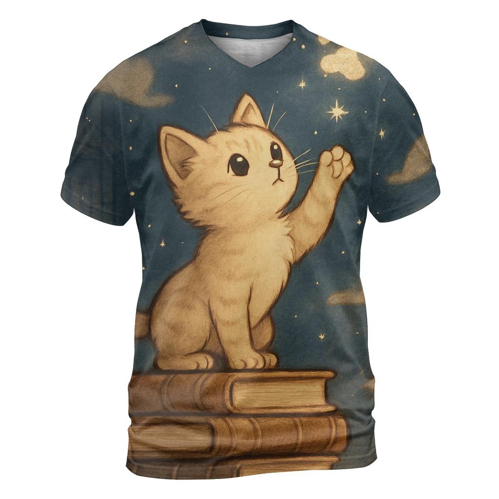 Library Of Floating Cat Constellations custom all-over print shirts