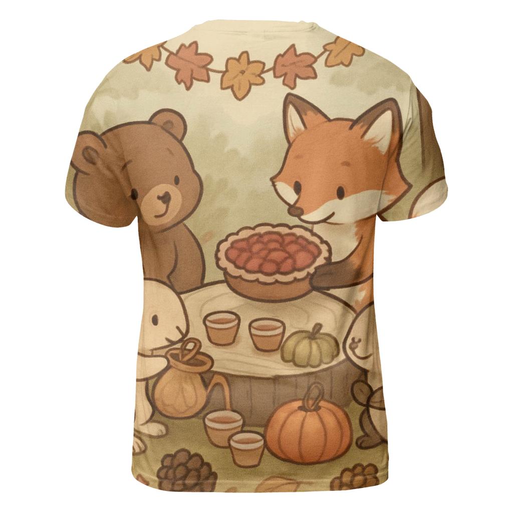 Woodland Harvest Banquet Circle designer pattern shirts