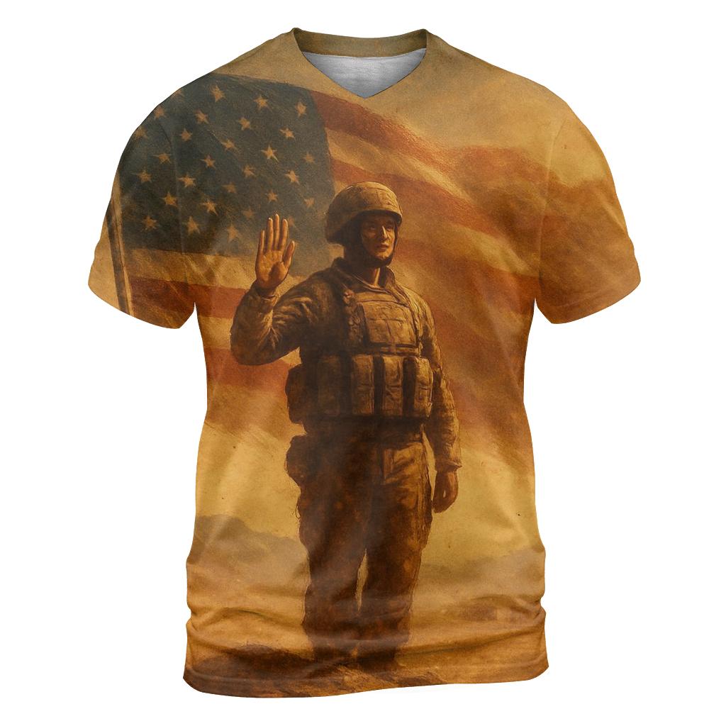 Desert Oath In Rising Dust artistic all-over print tops