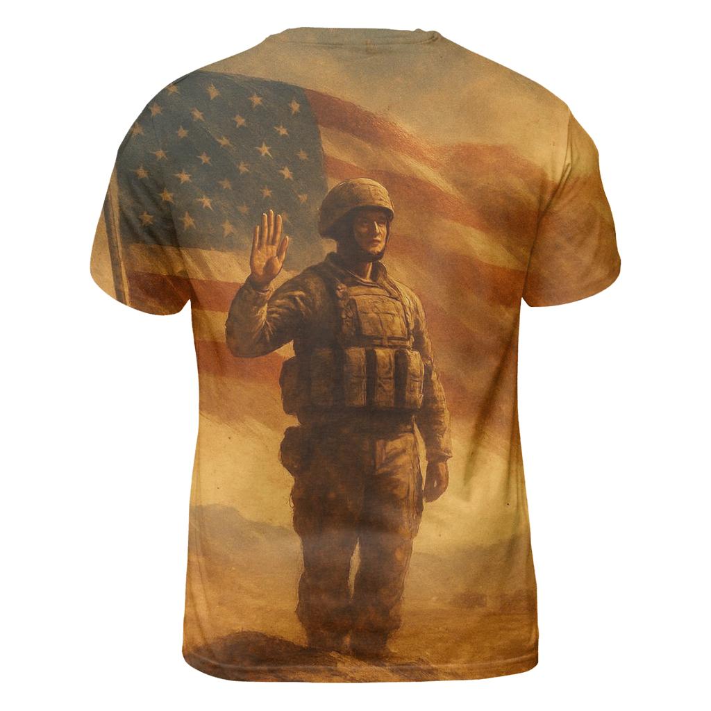 Desert Oath In Rising Dust artistic all-over print tops