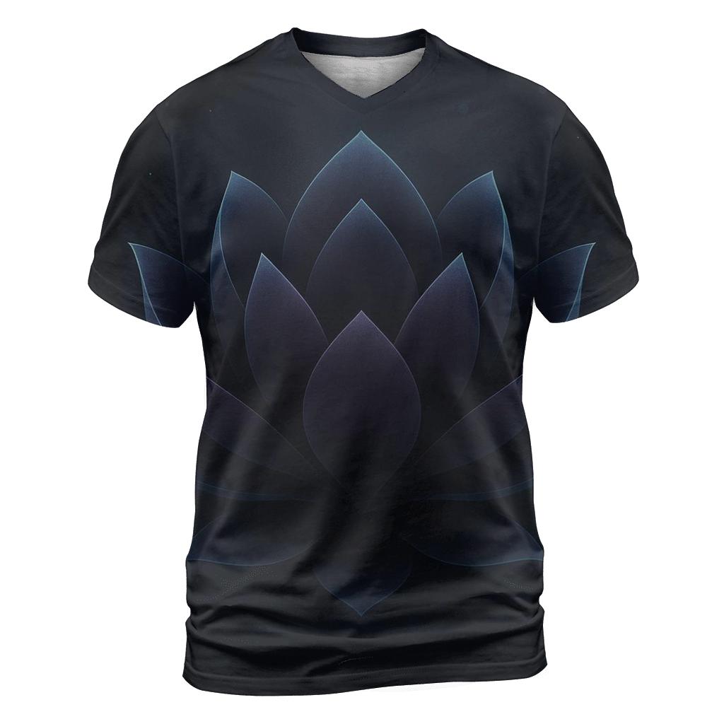 Midnight Ink Gradient Lotus Pulse creative print fashion shirts