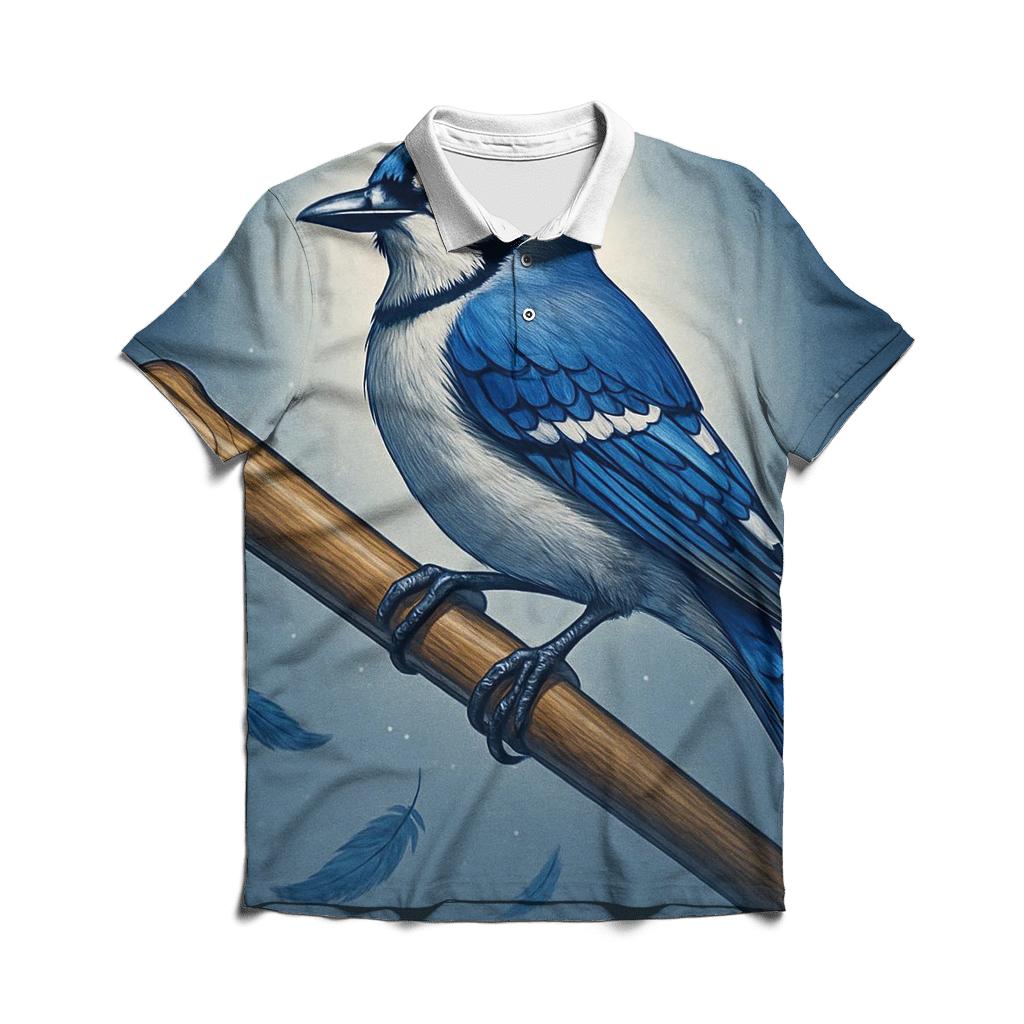 Blue Jays Winged Bat Perch embroidered polo tops