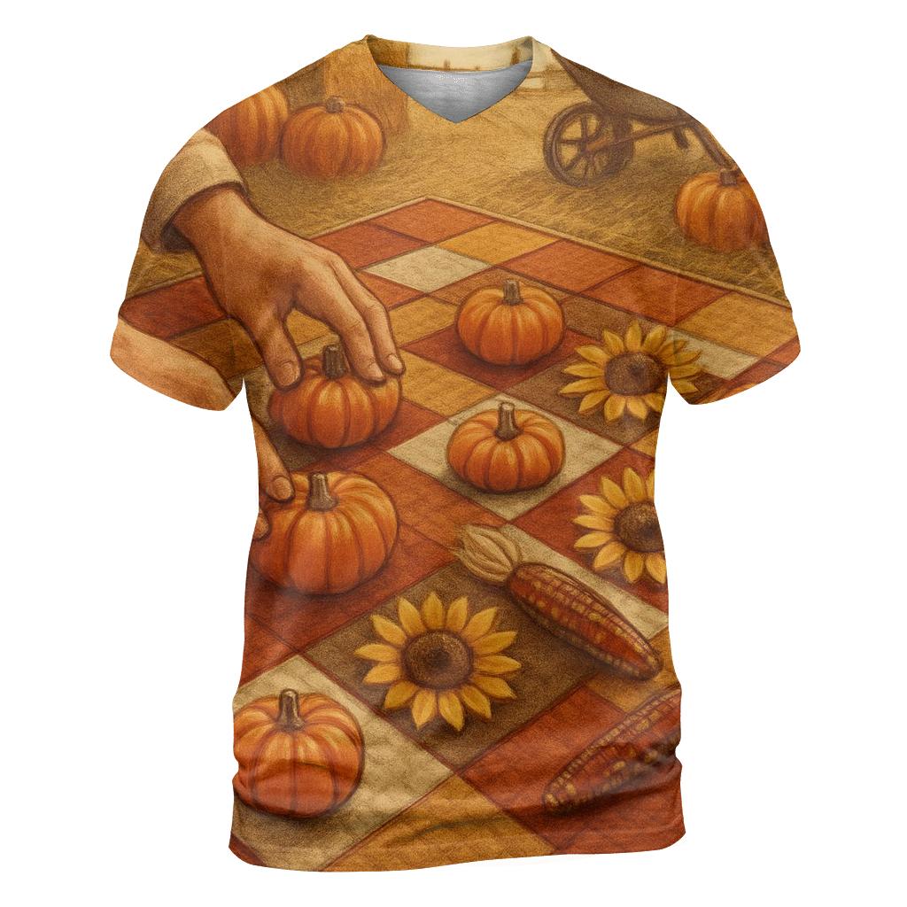 Pumpkin Patch Quilt Of Abundance trendy printed shirt styles