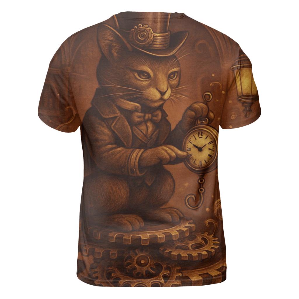 Clockwork Library Curator Cat custom all-over print shirts