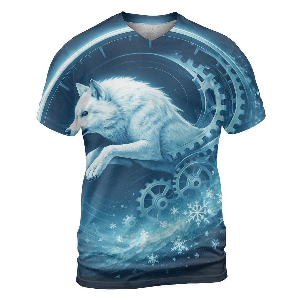 Chrono Spiral Arctic Wolf trendy printed shirt styles