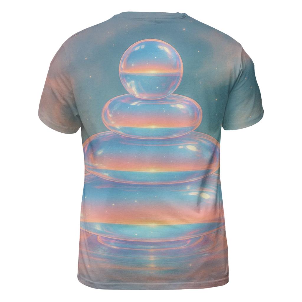 Coral Nebula Bubble Terrace trendy printed shirt styles
