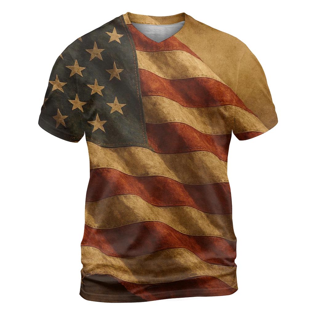 Vintage Battleworn Banner creative print fashion shirts