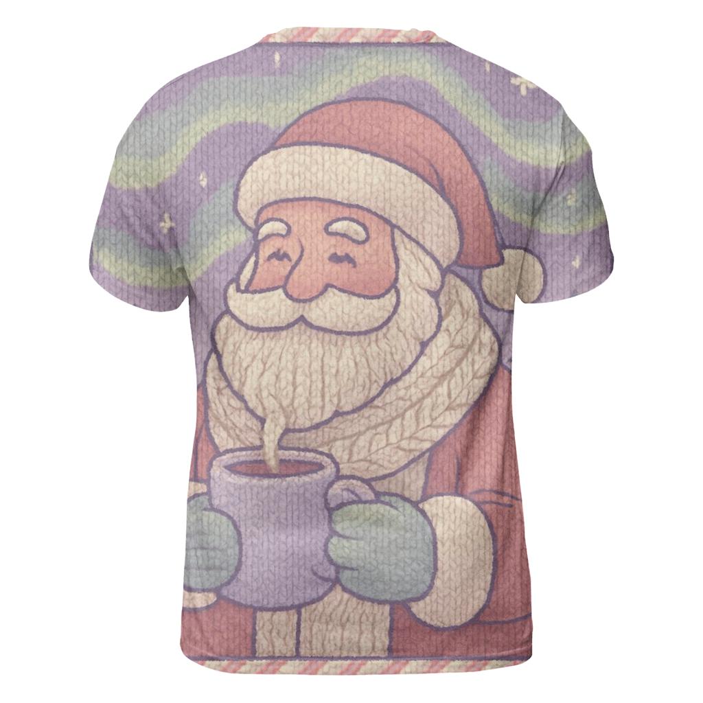 Knitted Northern Lights Santa custom all-over print shirts
