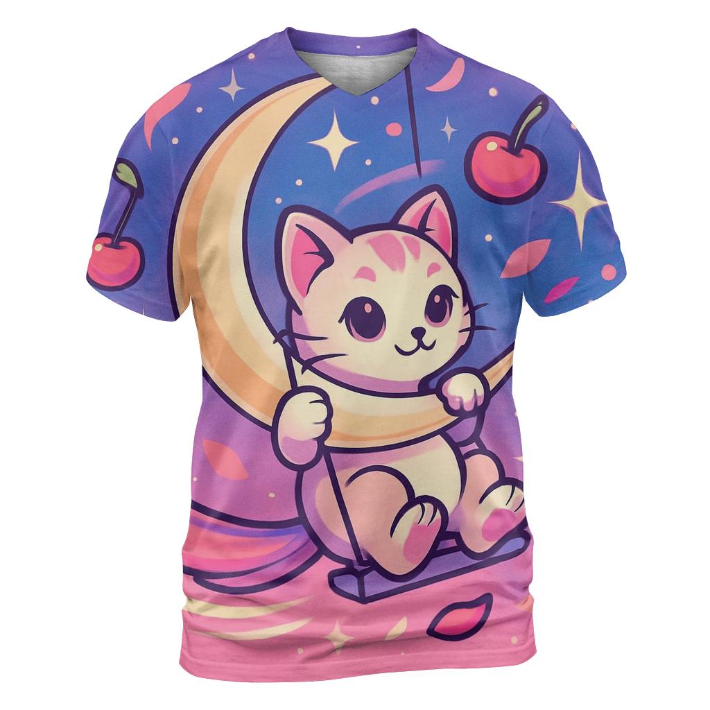 Cherry Comet Swing Kitten statement graphic shirts