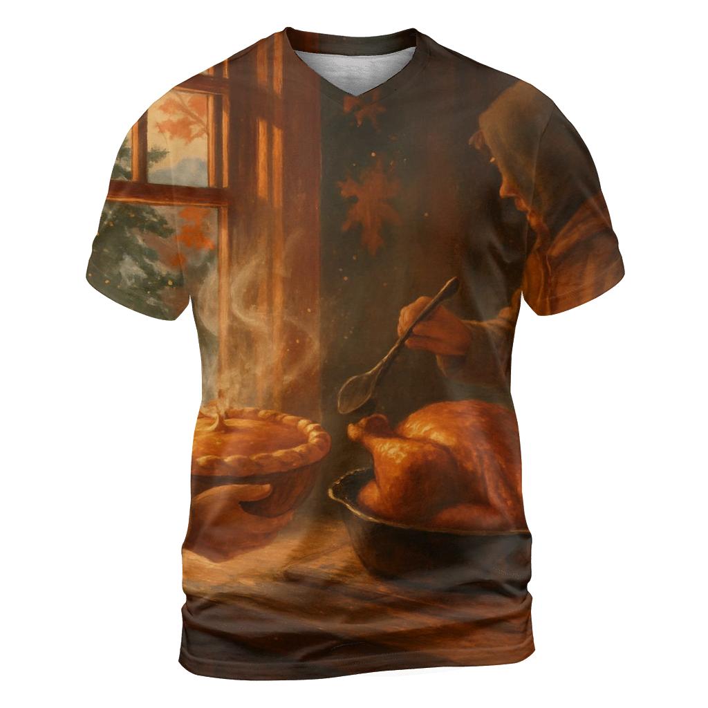 Cozy Cabin Feast Prep Night trendy printed shirt styles