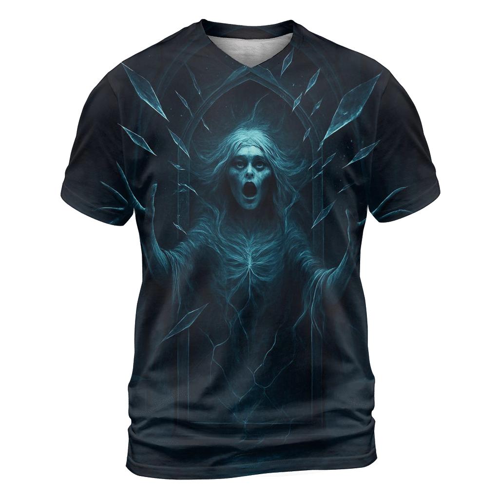 Moonlit Crypt Of The Mirror Banshee artistic all-over print tops