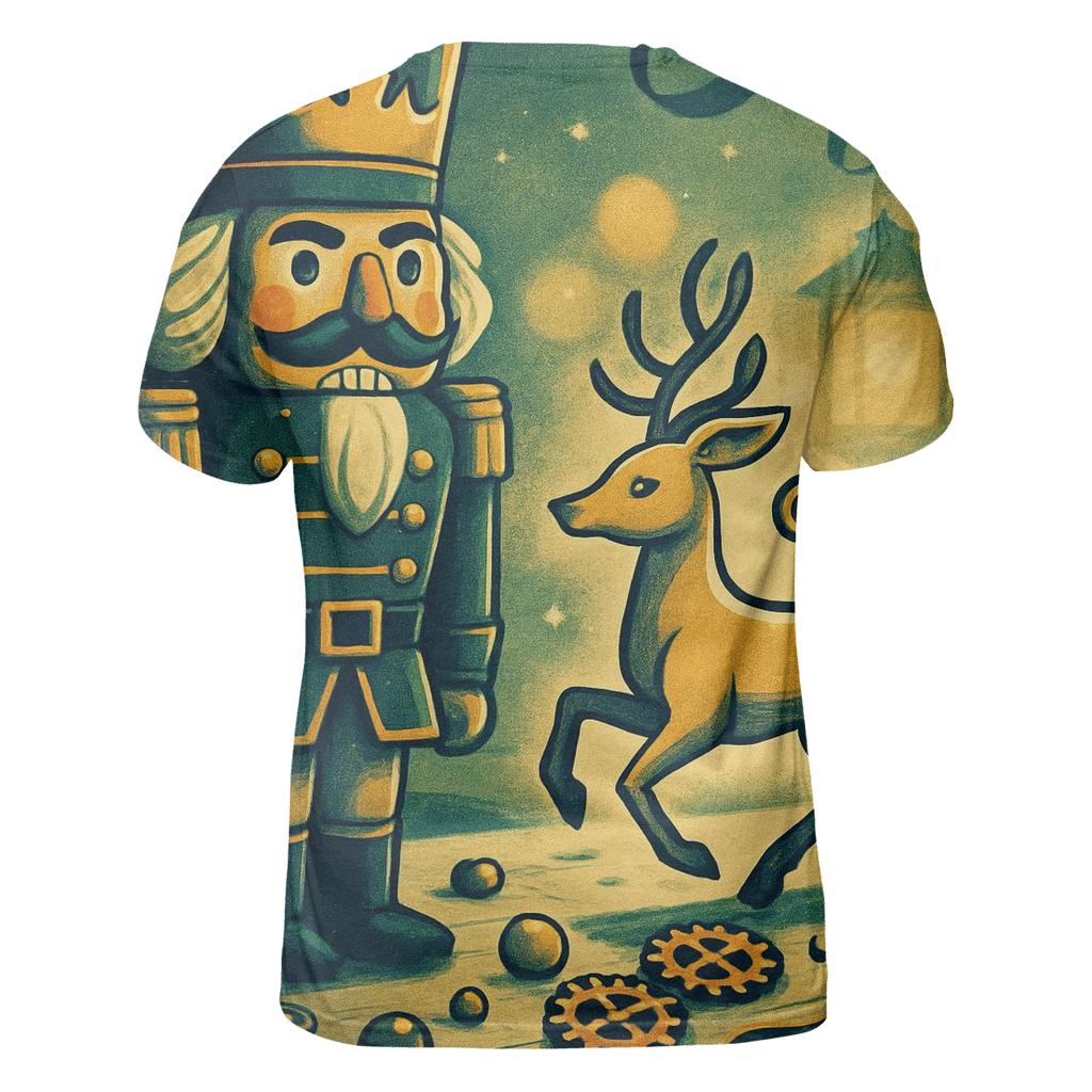 Nutcracker Toy Workshop With Clockwork Deer creative print fashion shirts