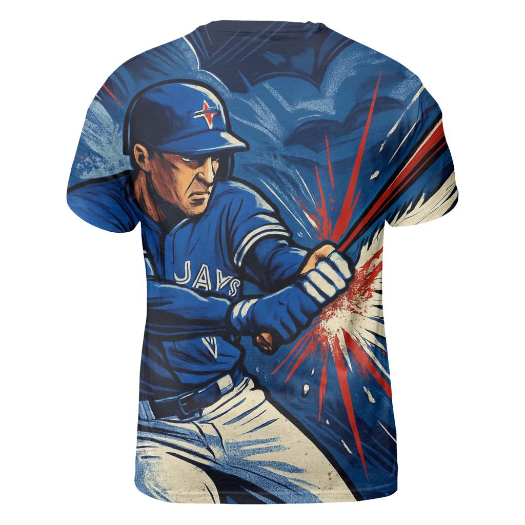 Sky Breaker Blue Jays Slugger statement graphic shirts