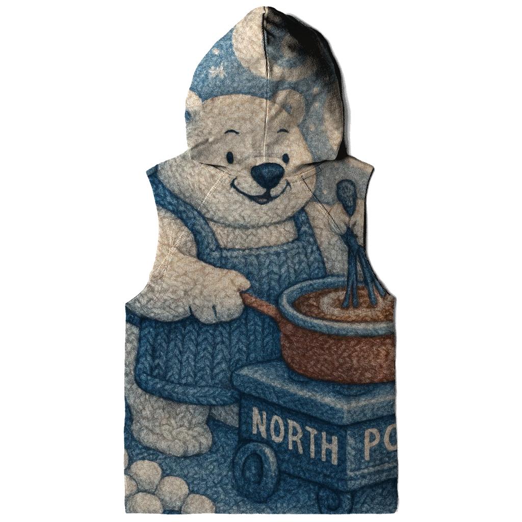 Polar Bear Barista At The North Pole Cocoa Cart pullover hoodies