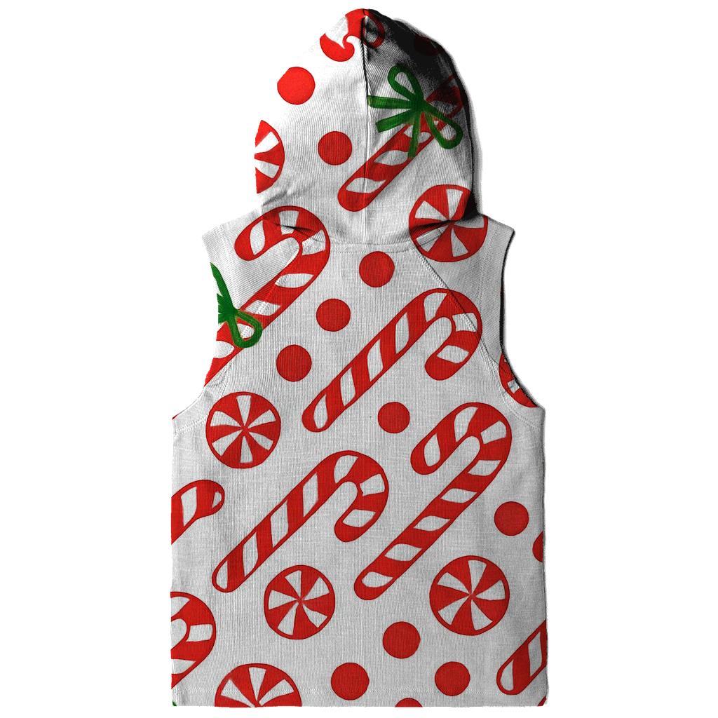 Candy Cane Diagonal Stripe Weave On White Background zip-up hoodies