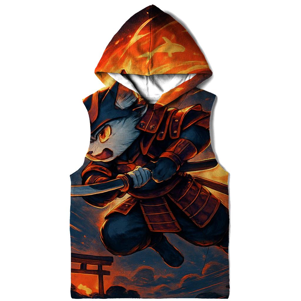 Koi Comet Samurai Cat lightweight hoodies