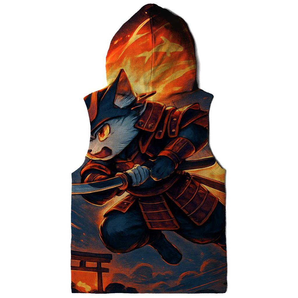 Koi Comet Samurai Cat lightweight hoodies