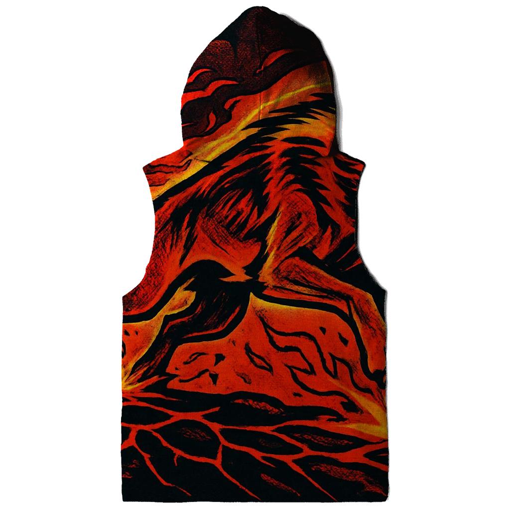 Volcanic Ember Runner Wolf zip-up hoodies