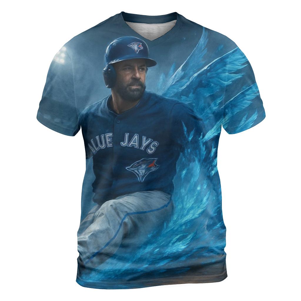 Icy Horizon Sprint With Blue Jays Energy vibrant all-over design tees