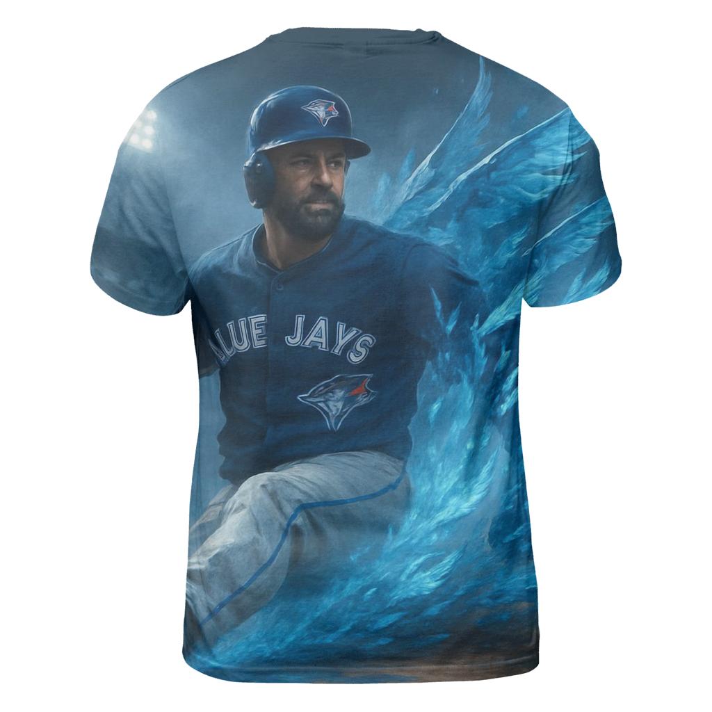 Icy Horizon Sprint With Blue Jays Energy vibrant all-over design tees