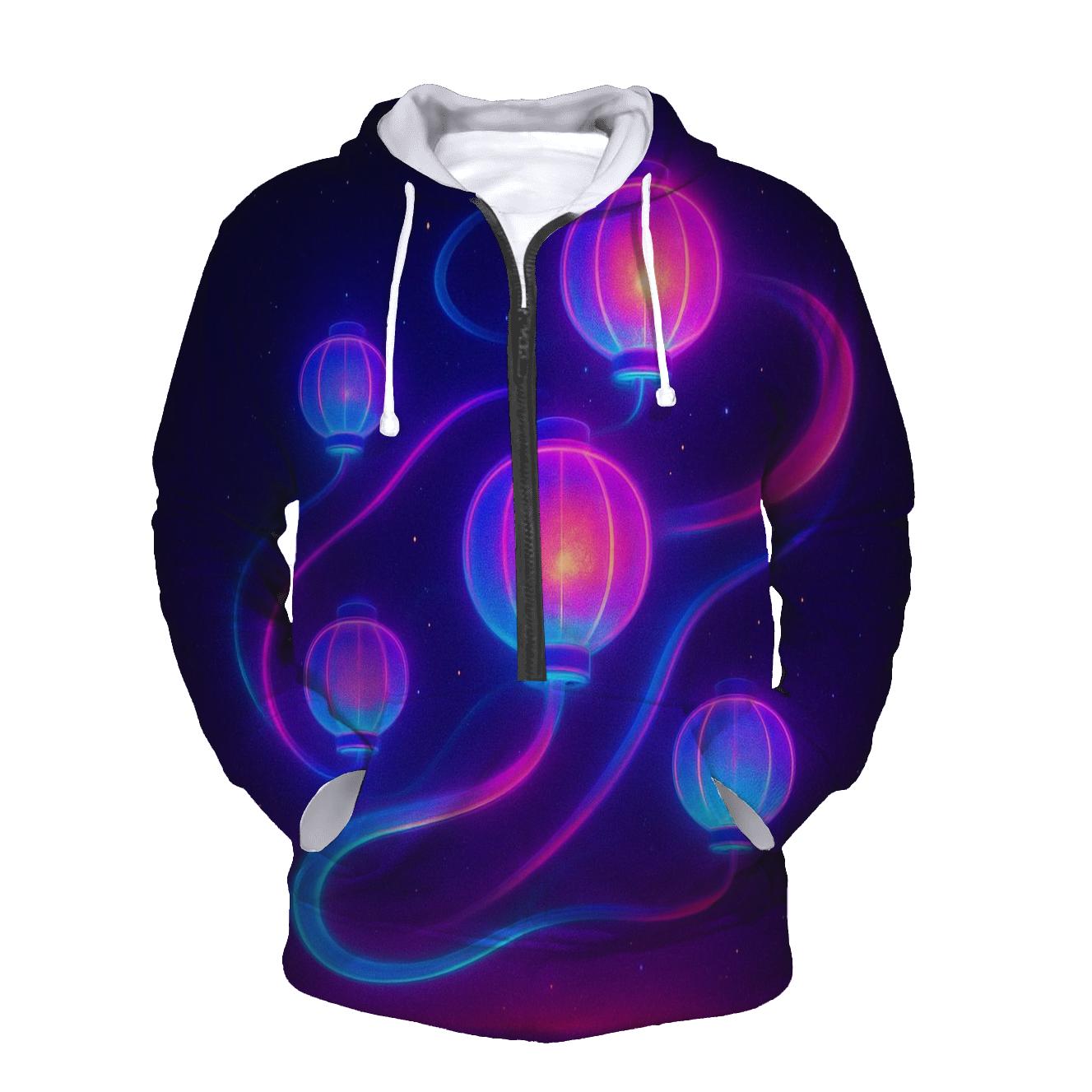 Neon Orbit Lantern Field hoodies fashion