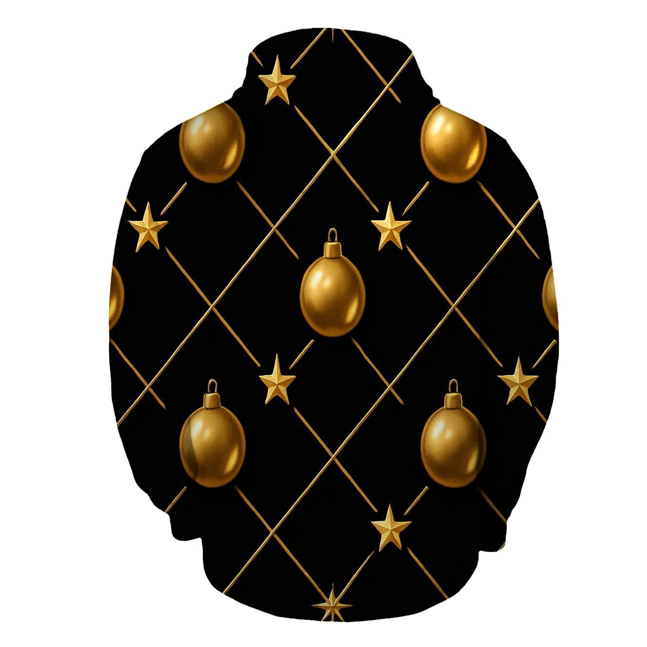 Gold Ornament Lattice On Black Background hoodie designs