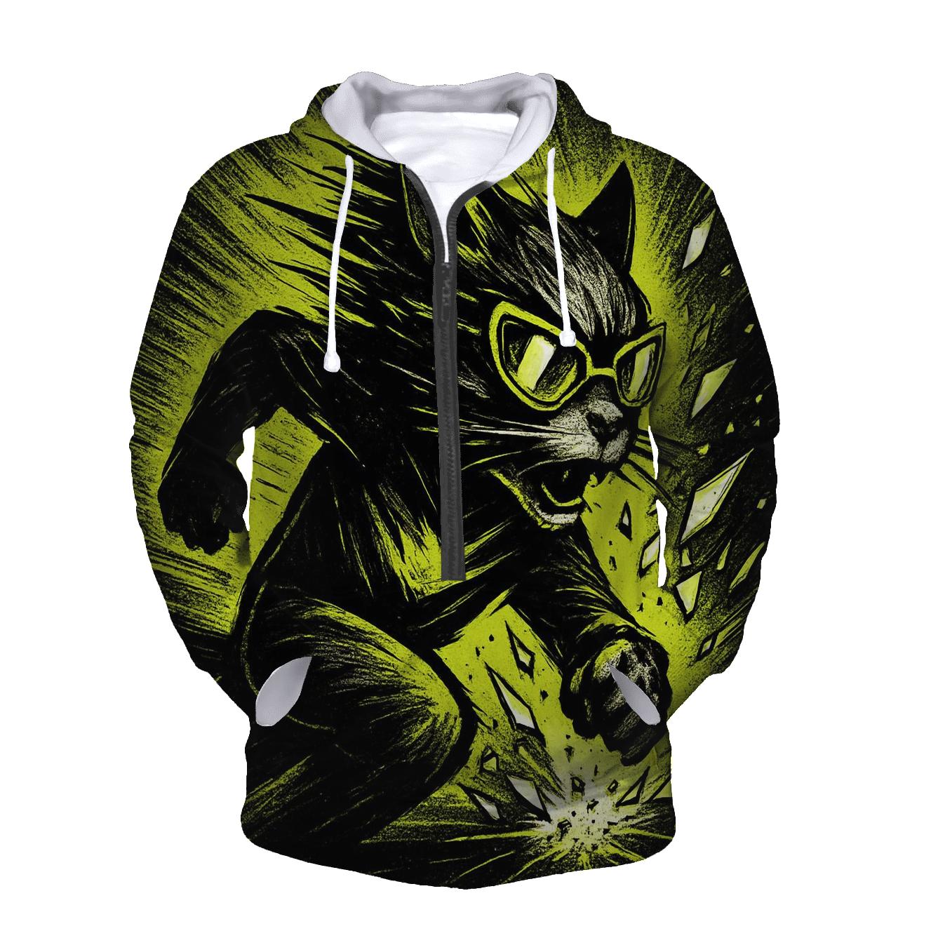 Shattered Glass Street Racer Cat hoodie designs