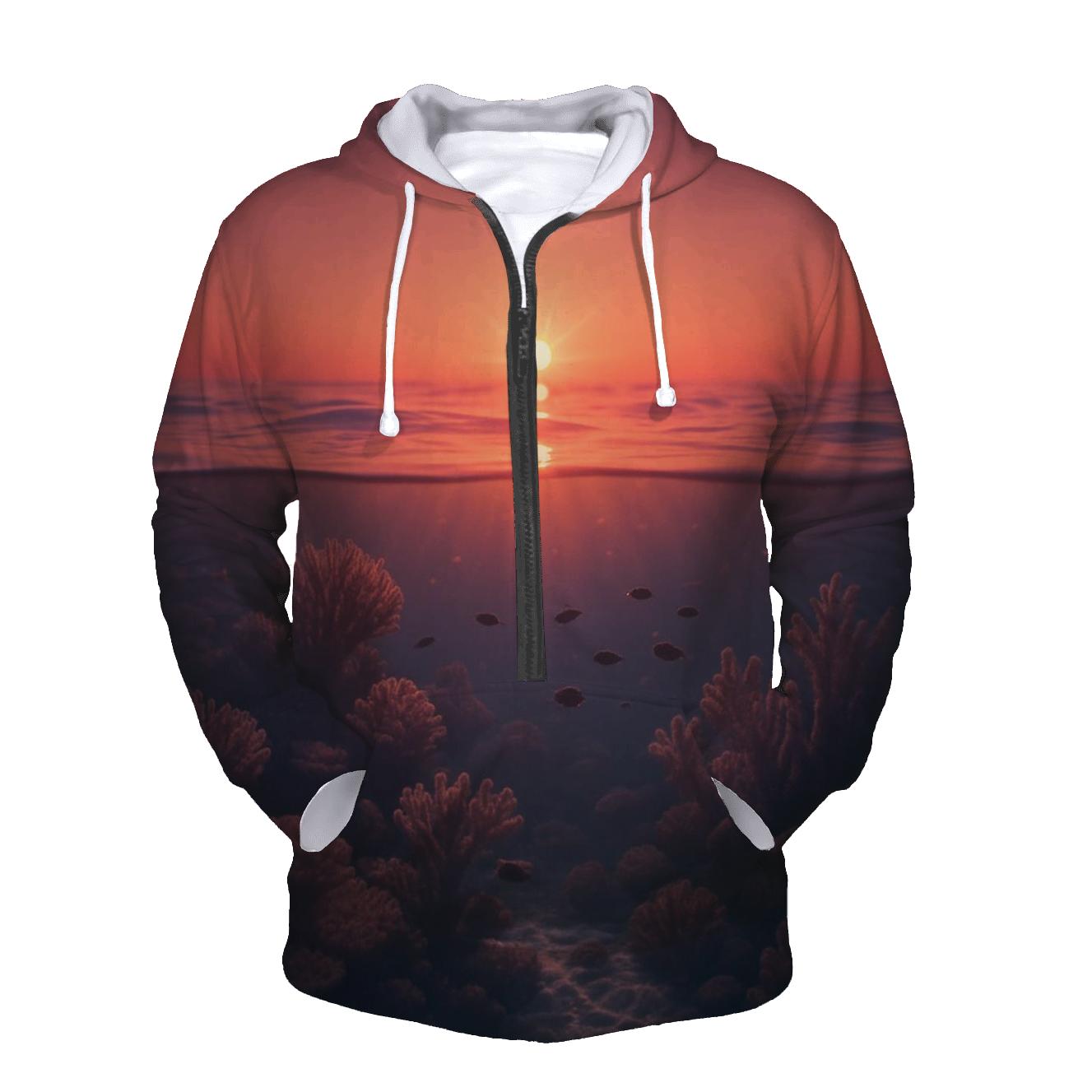 Coral Reef Evening Glass heavyweight hoodies