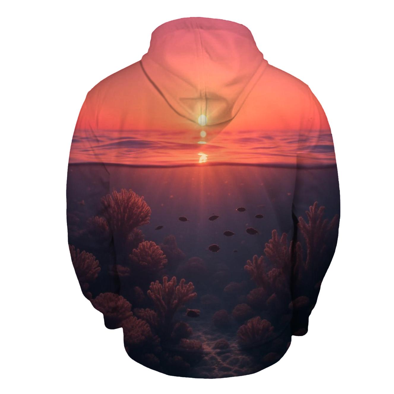 Coral Reef Evening Glass heavyweight hoodies