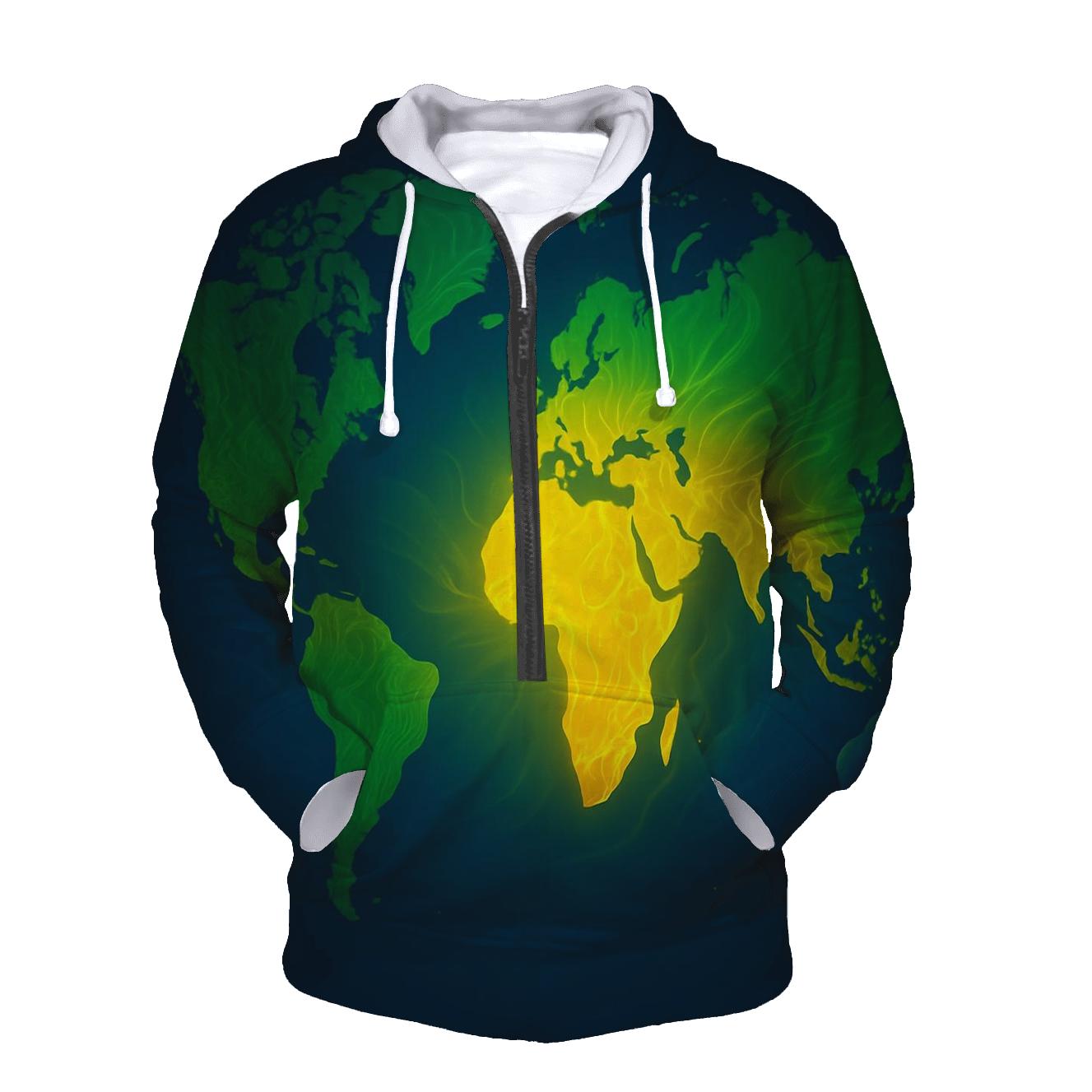 Map Gradient Brazil lightweight hoodies