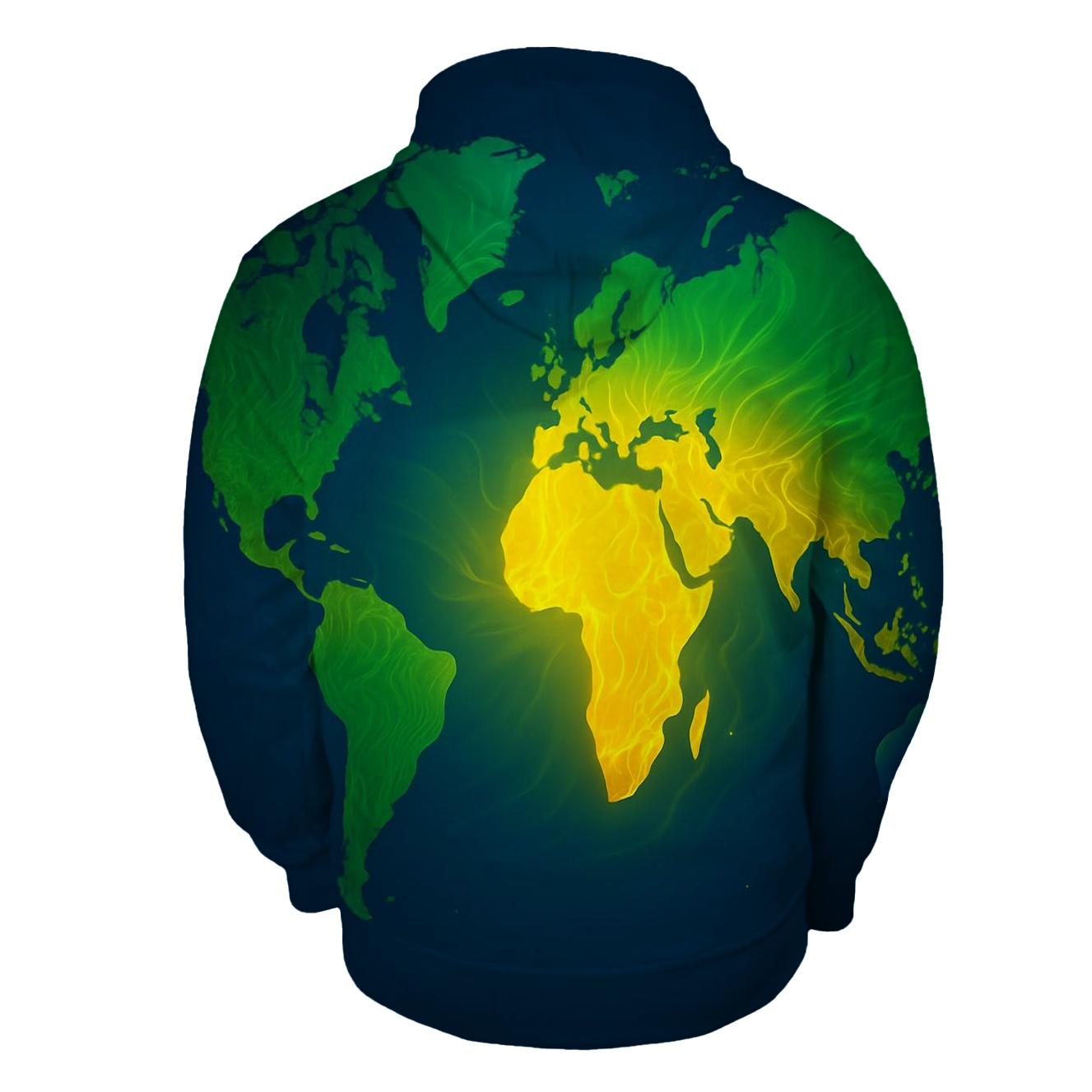 Map Gradient Brazil lightweight hoodies