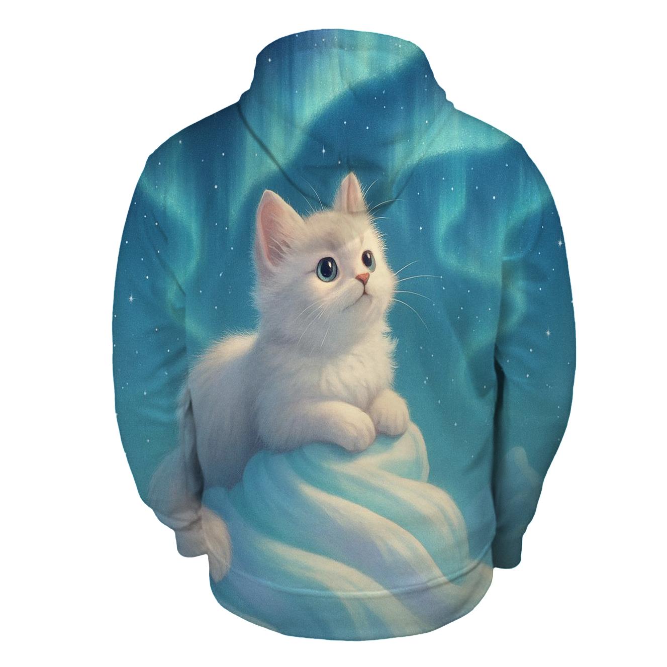 Aurora Ice Cream Dream Cat zip-up hoodies