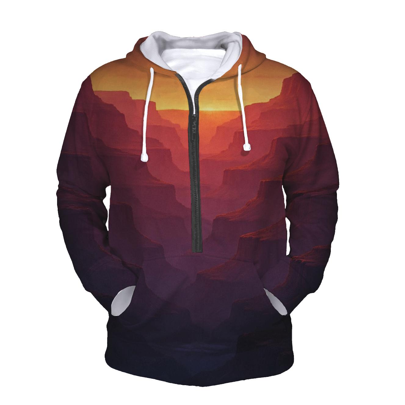 Canyon Shadow Symphony printed hoodies