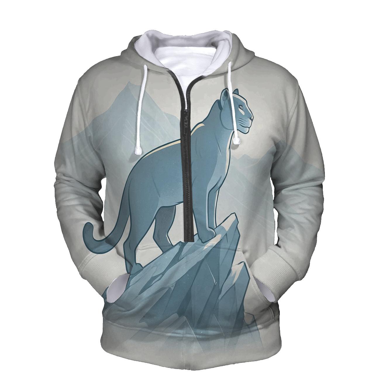 Snow Quartz Mountain Cat Sentinel custom hoodies