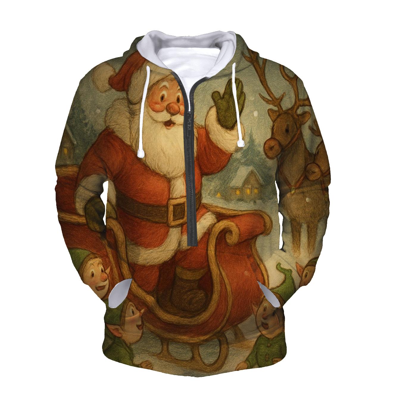 Storybook Sleigh Departure lightweight hoodies