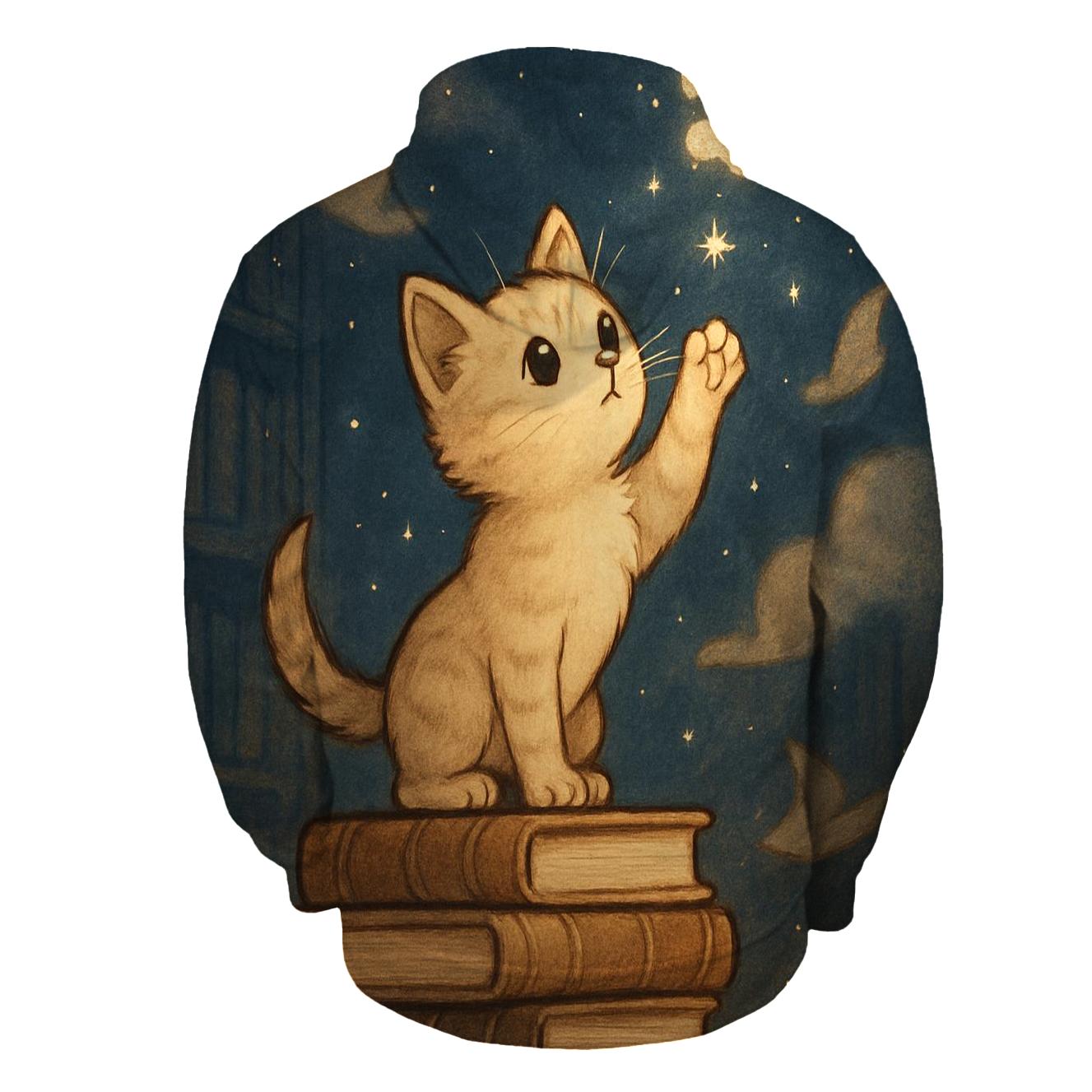 Library Of Floating Cat Constellations premium hoodies