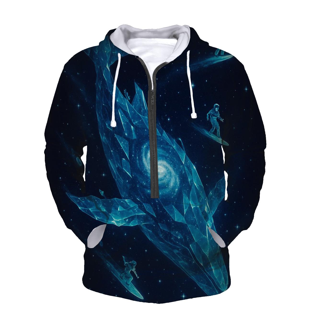 Crystalline Nebula Whale Dive custom hoodies