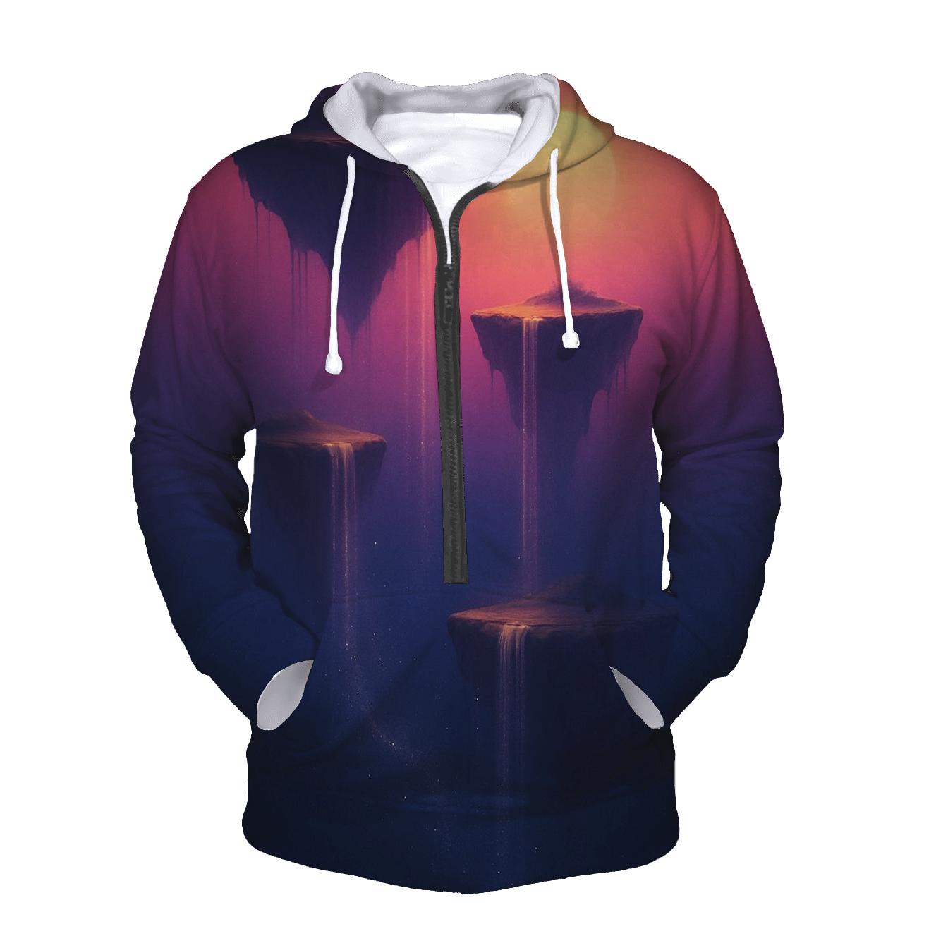 Floating Isles Sundown Cascade embroidered hoodies