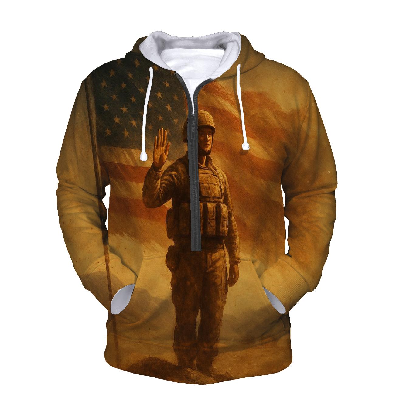 Desert Oath In Rising Dust zip-up hoodies