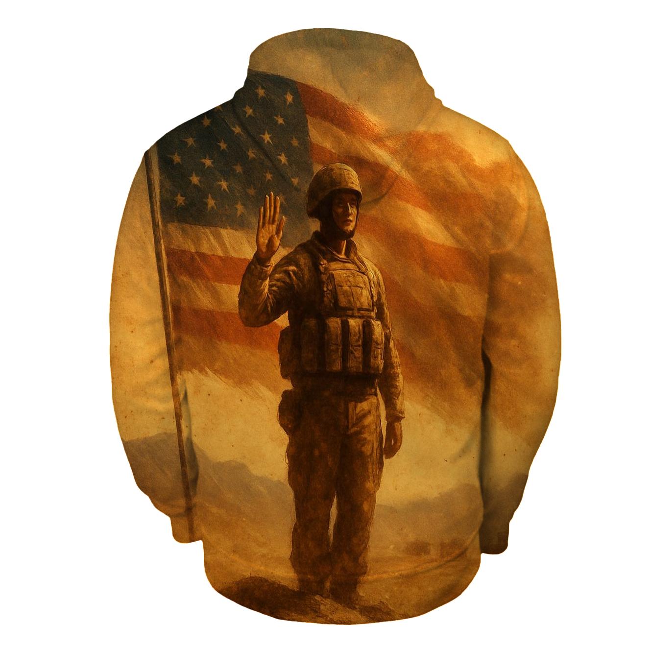 Desert Oath In Rising Dust zip-up hoodies