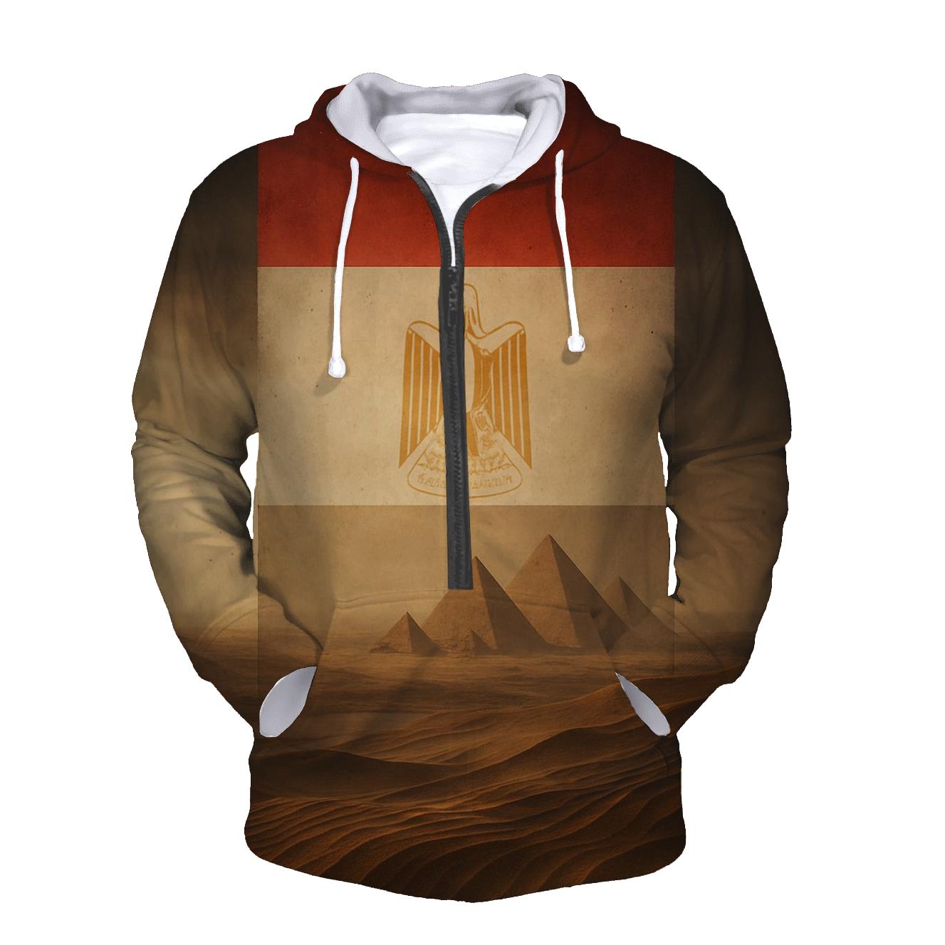 Double Exposure Pyramids Egypt pullover hoodies