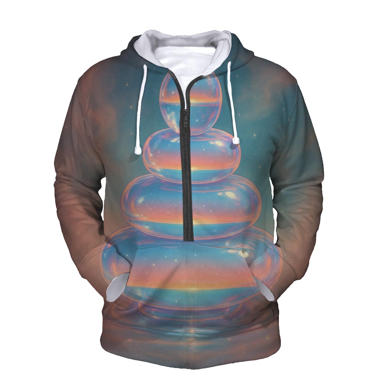 Coral Nebula Bubble Terrace lightweight hoodies
