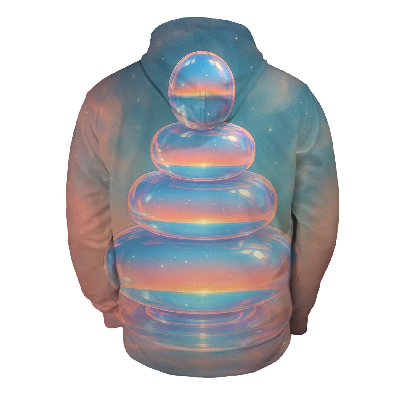 Coral Nebula Bubble Terrace lightweight hoodies