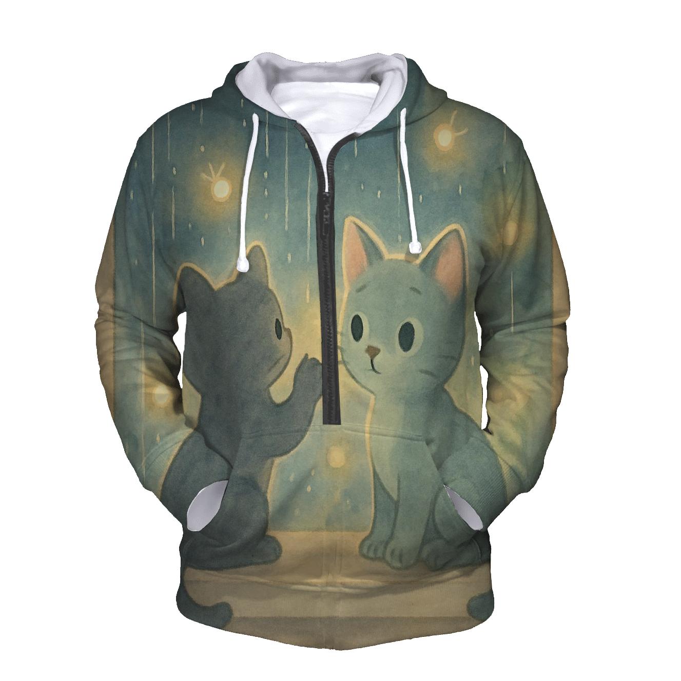 Rainy Window Firefly Kittens custom hoodies