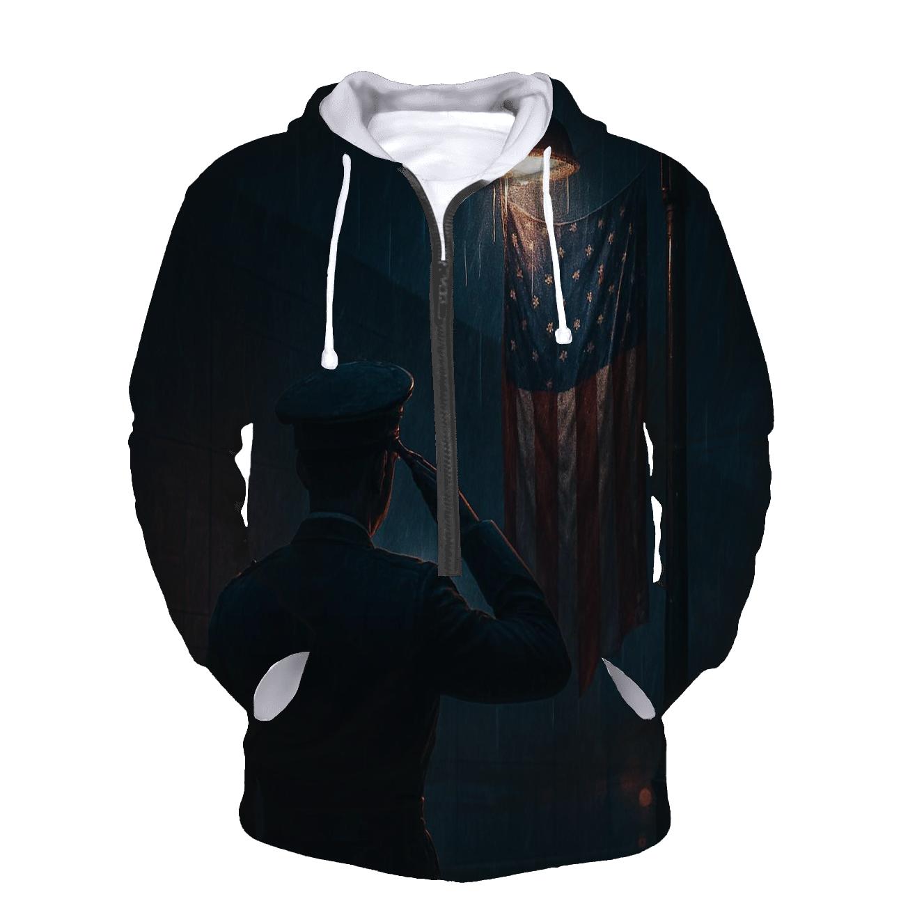 Midnight Salute In City Rain designer hoodies