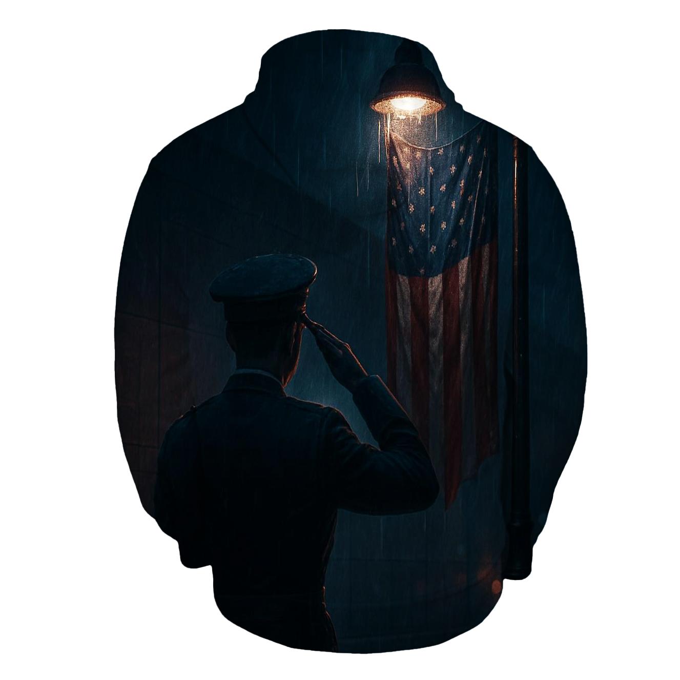 Midnight Salute In City Rain designer hoodies